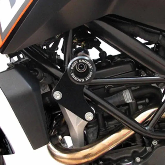 OGGY KNOBBS KTM 390 DUKE 2013-2016 BLACK FRAME SLIDERS