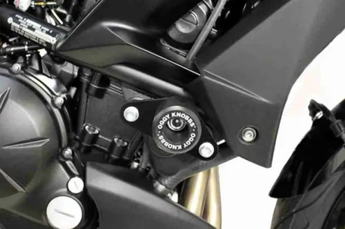 OGGY KNOBBS KAWASAKI VERSYS 650 2015-2024 BLACK FRAME SLIDER KIT