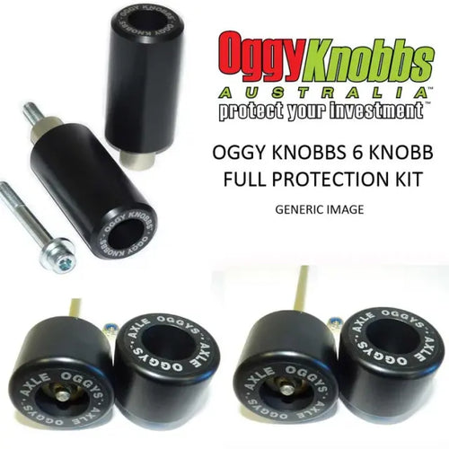 OGGY KNOBBS KAWASAKI NINJA 1100SX 2025-2026 BLACK FRAME & FRONT AXLE SLIDERS