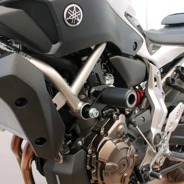 OGGY KNOBBS YAMAHA MT-07 2014-2025 BLACK FRAME SLIDER KIT (STEEL BRACKETS)