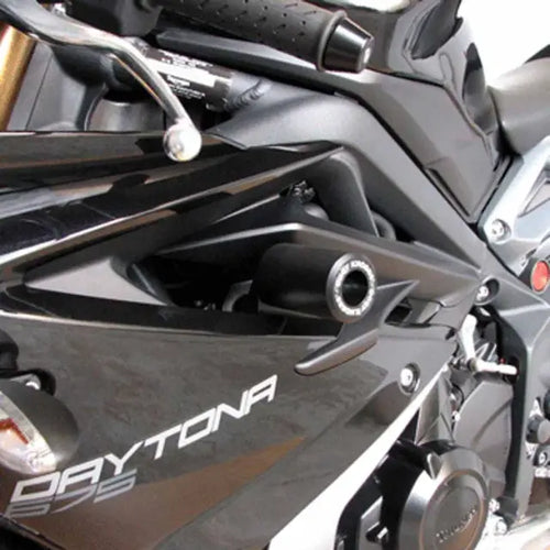 OGGY KNOBBS TRIUMPH DAYTONA 675 2013-2017 BLACK FRAME SLIDER KIT