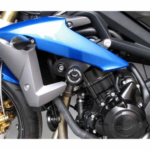 OGGY KNOBBS TRIUMPH STREET TRIPLE 675 2013-2017 BLACK FRAME SLIDER KIT