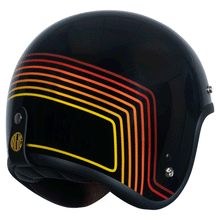 ORIGINE PRIMO SUNRISE MOTORCYCLE HELMET 22.06 - RED BLACK GLOSS