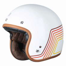 ORIGINE PRIMO SUNRISE MOTORCYCLE HELMET 22.06 - RED WHITE GLOSS