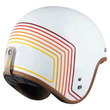 ORIGINE PRIMO SUNRISE MOTORCYCLE HELMET 22.06 - RED WHITE GLOSS