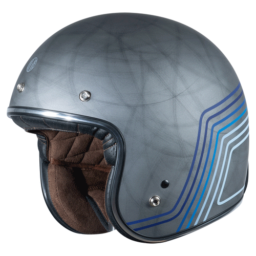 ORIGINE PRIMO SUNRISE MOTORCYCLE HELMET 22.06 - BLUE SILVER MATT