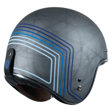 ORIGINE PRIMO SUNRISE MOTORCYCLE HELMET 22.06 - BLUE SILVER MATT