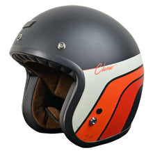 ORIGINE PRIMO CLASSIC MOTORCYCLE HELMET - MATTE BLACK/STRIPES