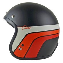 ORIGINE PRIMO CLASSIC MOTORCYCLE HELMET - MATTE BLACK/STRIPES