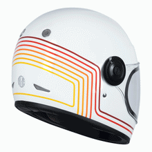 ORIGINE VEGA MOTORCYCLE HELMET - SUNRISE RED / WHITE (ECE 2206 HOMOLOGATION)