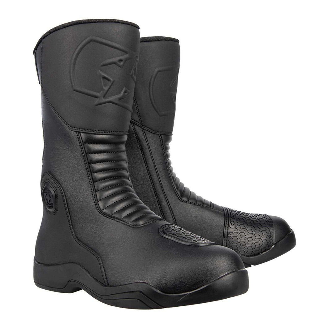 OXFORD TRACKER 2.0 LEATHER MOTORCYCLE BOOTS - BLACK (Size: 43)