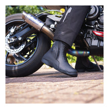 OXFORD HUNTER TWIN ZIP MOTORCYCLE LEATHER BOOTS  - BLACK (Size: 42)