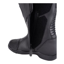 OXFORD HUNTER TWIN ZIP MOTORCYCLE LEATHER BOOTS  - BLACK (Size: 42)