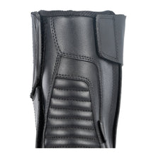 OXFORD HUNTER TWIN ZIP MOTORCYCLE LEATHER BOOTS  - BLACK (Size: 42)