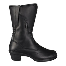 OXFORD VALKYRIE WOMENS LEATHER MOTORCYCLE BOOTS - BLACK