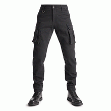 PANDO MOTO DESERT CARGO JEANS - BLACK