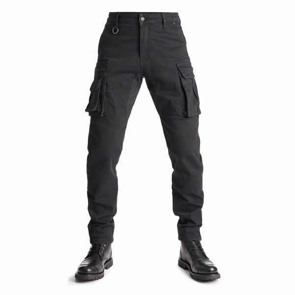 PANDO MOTO DESERT CARGO JEANS - BLACK