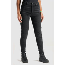 PANDO MOTO KUSARI COR 01 LADIES JEANS BLACK (Last One)