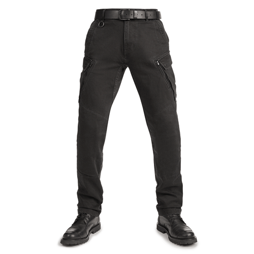 PANDO MOTO MARK BLACK AAA CARGO PANTS