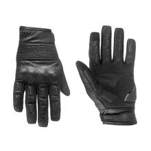 PANDO MOTO ONYX PERFORATED SUMMER LEATHER GLOVES BLACK