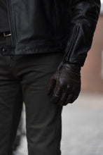 PANDO MOTO ONYX BROWN 02 LEATHER MOTRCYCLE GLOVES