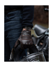 PANDO MOTO ONYX BROWN 02 LEATHER MOTRCYCLE GLOVES
