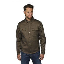 ROKKER BOSTON MOTORCYCLE RIDER SHIRT - BROWN