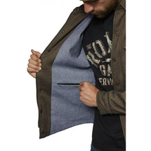 ROKKER BOSTON MOTORCYCLE RIDER SHIRT - BROWN