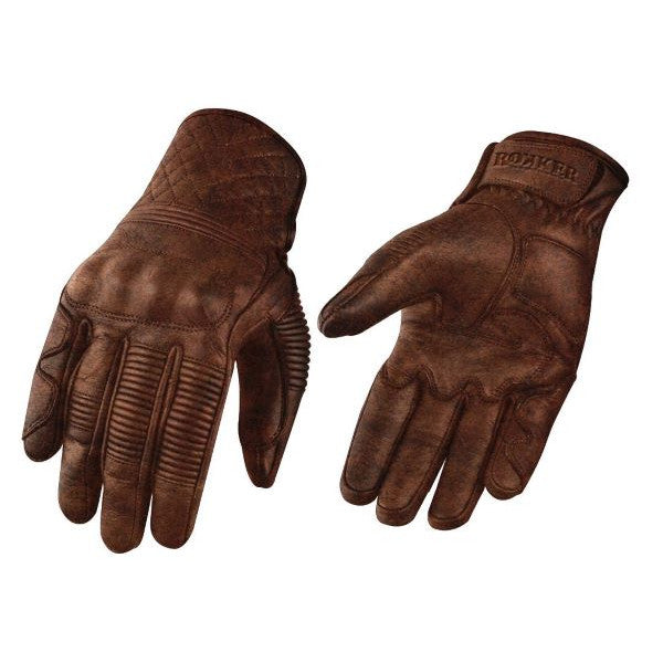 ROKKER TUCSON MOTORCYCLE GLOVE BROWN