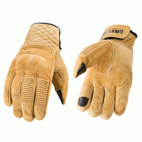 ROKKER TUCSON MOTORCYCLE GLOVE ROUGH BEIGE