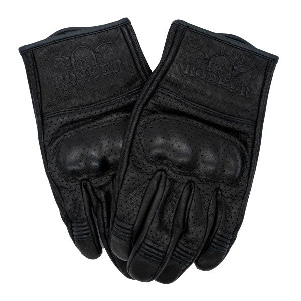 ROKKER TUCSON PERFORATED MOTORCYCLE GLOVE BLACK