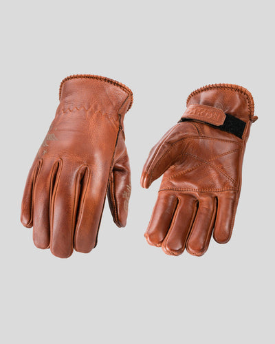 ROKKER TATTOO BIRD LADY COGNAC MOTORCYCLE GLOVES