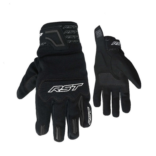 RST RIDER CE MOTORCYCLE GLOVES - BLACK