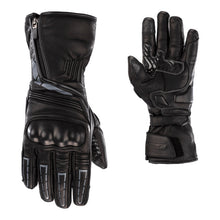 RST STORM 2 CE LEATHER WATERPROOF MOTORCYCLE GLOVES - BLACK