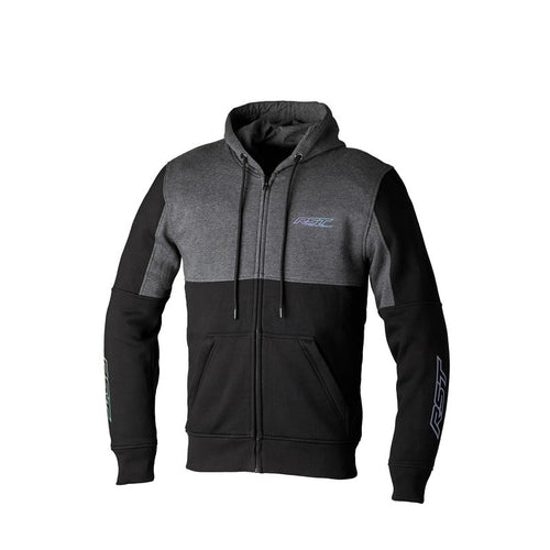 RST TEAM ZIP THROUGH CE KEVLAR HOODIE - BLACK/GREY