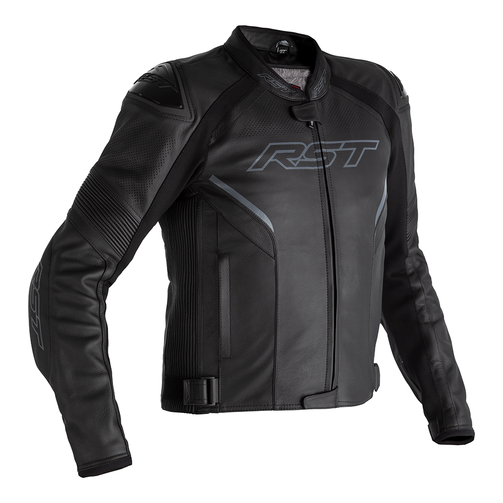 RST SABRE CE LEATHER JACKET - BLACK