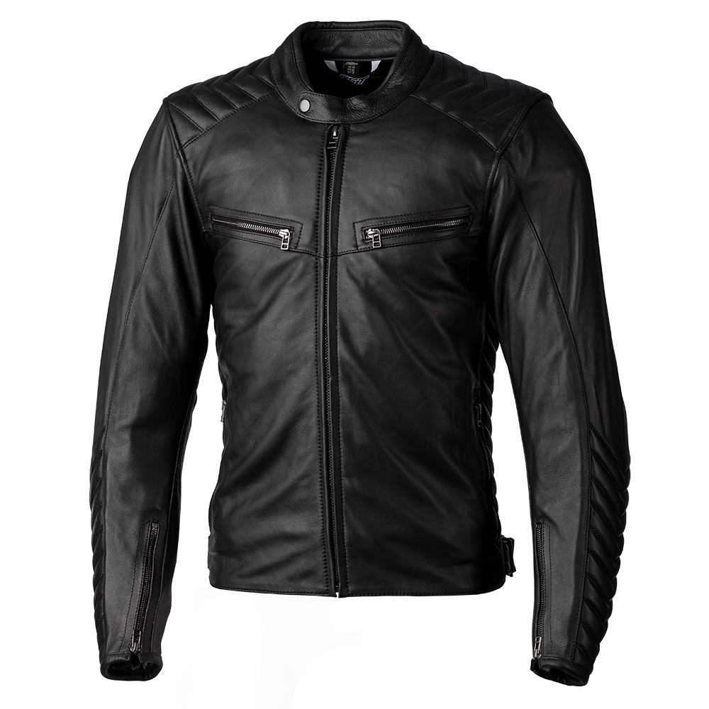 RST ROADSTER 3 CE VENTED LEATHER JACKET - BLACK