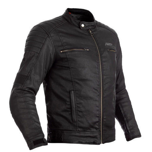 RST BRIXTON CE WATERPROOF CLASSIC WAX MOTORCYCLE JACKET - BLACK