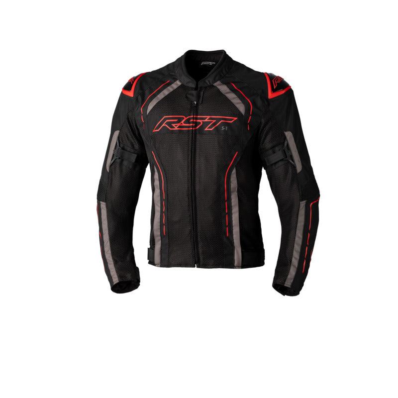 RST S-1 VENTED TEXTILE JACKET - BLACK/RED