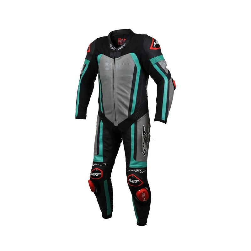 RST PRO SERIES EVO CE MEN'S LEATHER SUIT - BLACK/GREY/TEAL