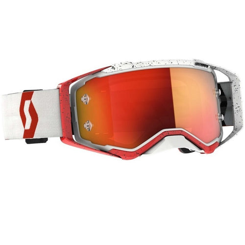 SCOTT PROSPECT GOGGLES RED/WHITE W/ORANGE CHROME LENS