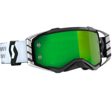 SCOTT PROSPECT GOGGLES BLACK/WHITE W/GREEN CHROME WORKS LENS