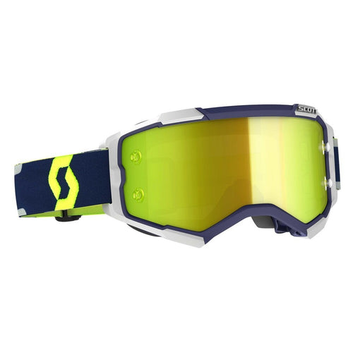 SCOTT FURY GOGGLES BLUE/GREY W/YELLOW CHROME LENS