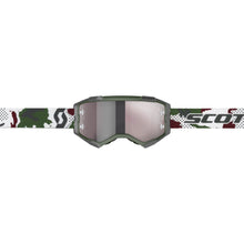 SCOTT FURY GOGGLES DARK GREEN/WHITE W/SILVER CHROME WORKS LENS