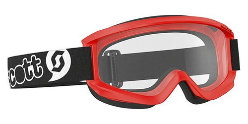 SCOTT AGENT JUNIOR GOGGLES RED W/CLEAR SINGLE LENS