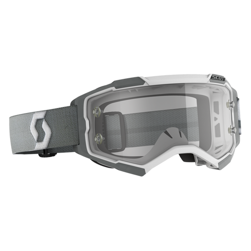 SCOTT FURY GOGGLES WHITE/GREY W/CLEAR WORKS LENS