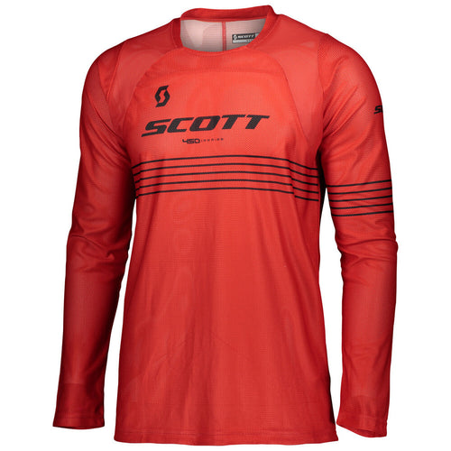 SCOTT 450 ANGLED LIGHT RED/BLACK JERSEY