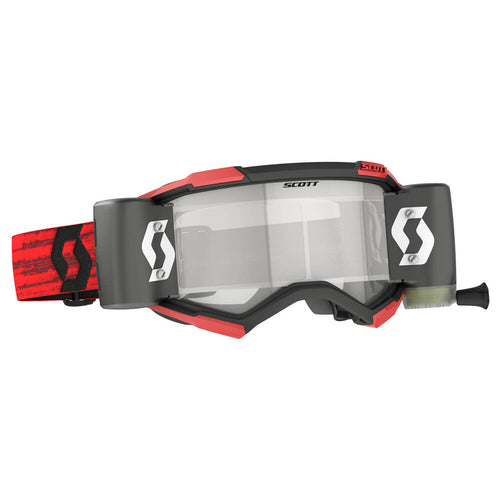 SCOTT FURY WFS GOGGLES DARK RED W/CLEAR WORKS LENS