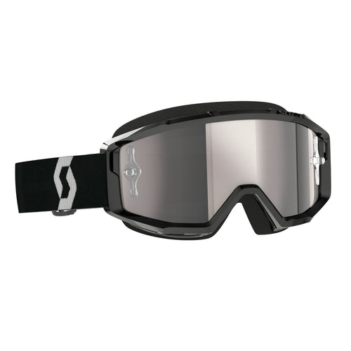 SCOTT PRIMAL GOGGLES BLACK/WHITE W/SILVER CHROME WORKS LENS