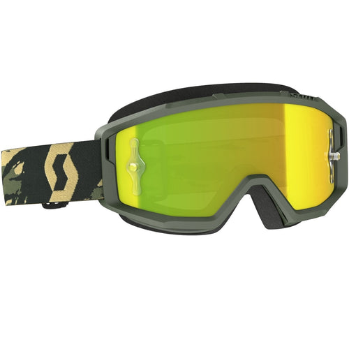 SCOTT PRIMAL GOGGLES CAMO KHAKI W/YELLOW CHROME WORKS LENS